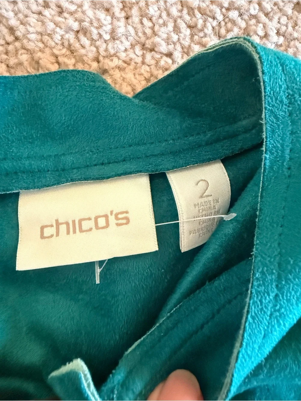 Chico's Suede Button-Front Jacket - Picture 5 of 8
